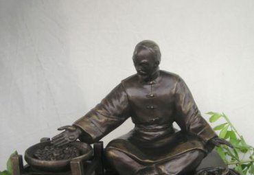 学校铜雕中医人物雕塑
