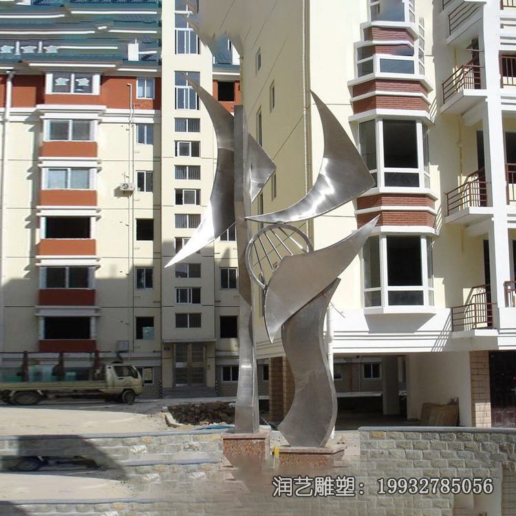 小区不锈钢船雕塑 小区不锈钢船雕塑
