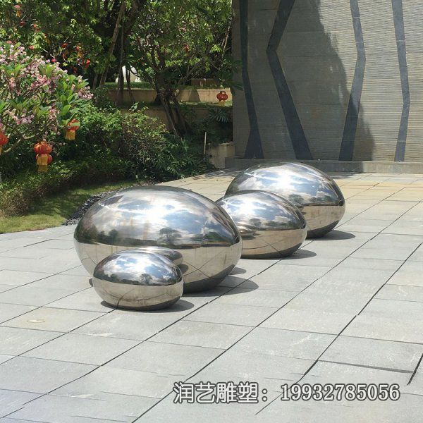 景观不锈钢小区石头雕塑 景观不锈钢小区石头雕塑