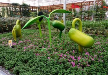 草坪玻璃钢蔬菜景观雕塑
