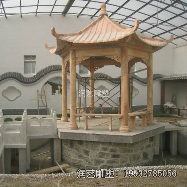 企业石雕凉亭雕塑 企业石雕凉亭雕塑