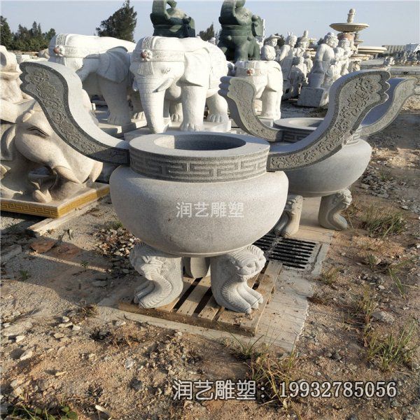 公司石雕香炉雕塑 公司石雕香炉雕塑