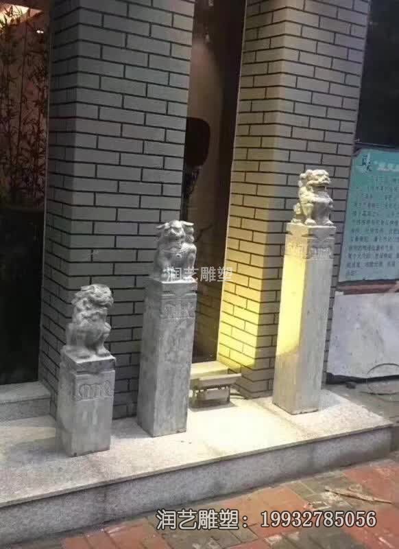 街道石雕拴马桩雕塑 街道石雕拴马桩雕塑