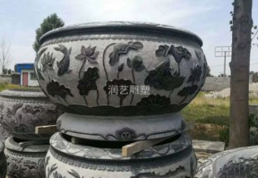 商场石雕鱼缸雕塑
