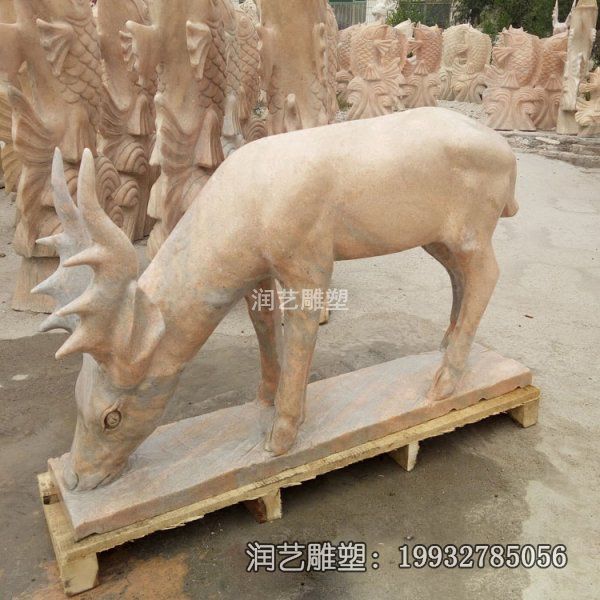 草坪石雕鹿动物雕塑 草坪石雕鹿动物雕塑
