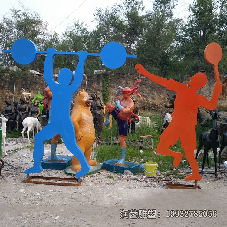 不锈钢小区抽象打羽毛球雕塑 不锈钢小区抽象打羽毛球雕塑
