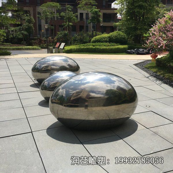 景区不锈钢石头雕塑 景区不锈钢石头雕塑