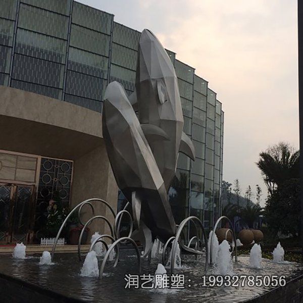 酒店抽象不锈钢海豚雕塑 酒店抽象不锈钢海豚雕塑