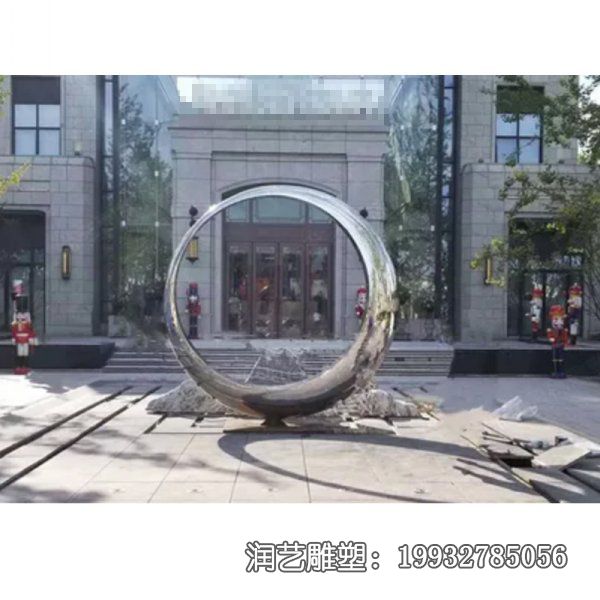 小区不锈钢圆环景观雕塑 小区不锈钢圆环景观雕塑