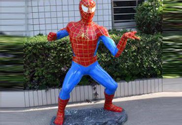 玻璃钢酒店蜘蛛侠雕塑