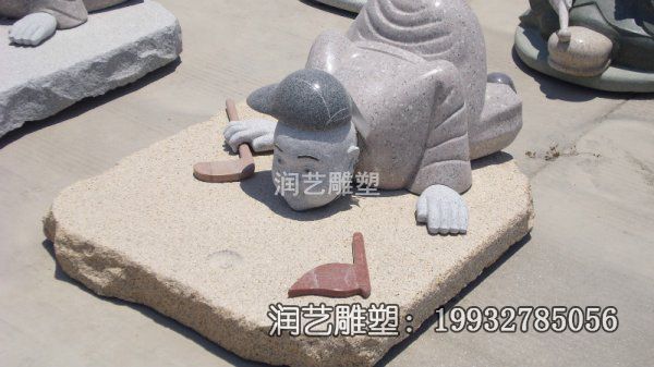 广场石雕工人雕塑 广场石雕工人雕塑