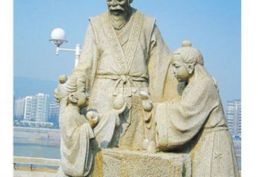 广场石雕孔融让梨雕塑