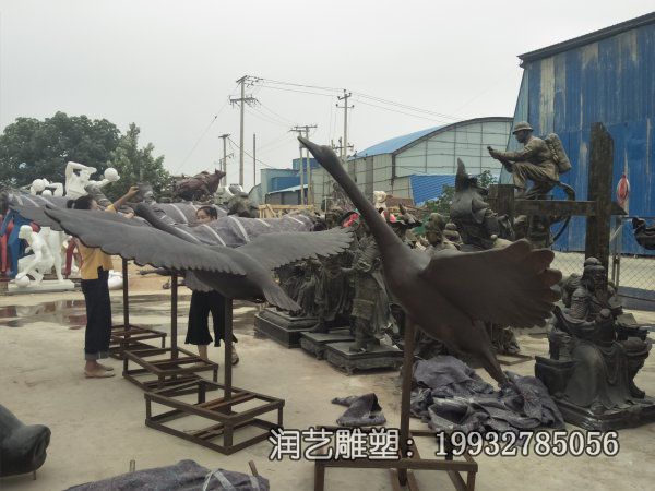 公司铜雕大雁雕塑 公司铜雕大雁雕塑