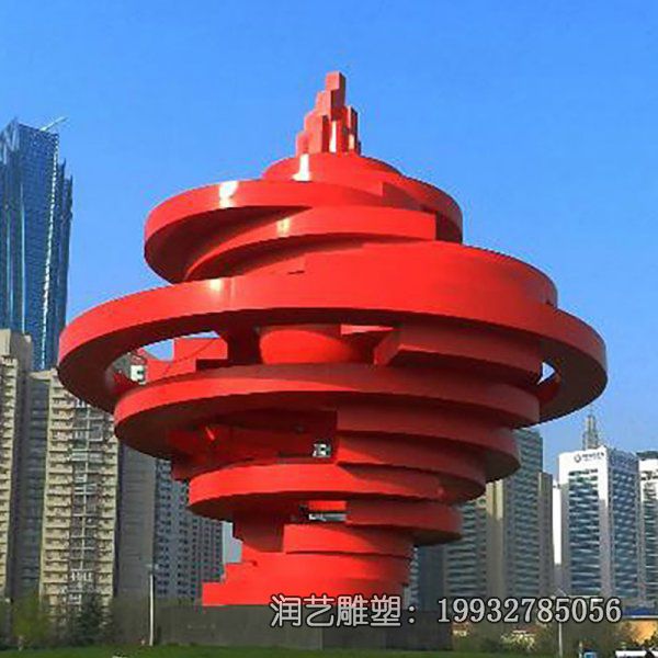 广场抽象不锈钢螺旋雕塑 广场抽象不锈钢螺旋雕塑