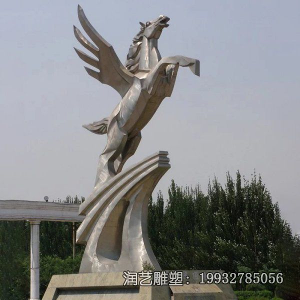 企业动物不锈钢马雕塑 企业动物不锈钢马雕塑
