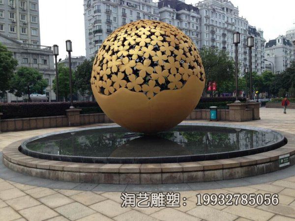 小区镂空球景观不锈钢雕塑 小区镂空球景观不锈钢雕塑