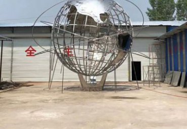城市景观不锈钢地球雕塑
