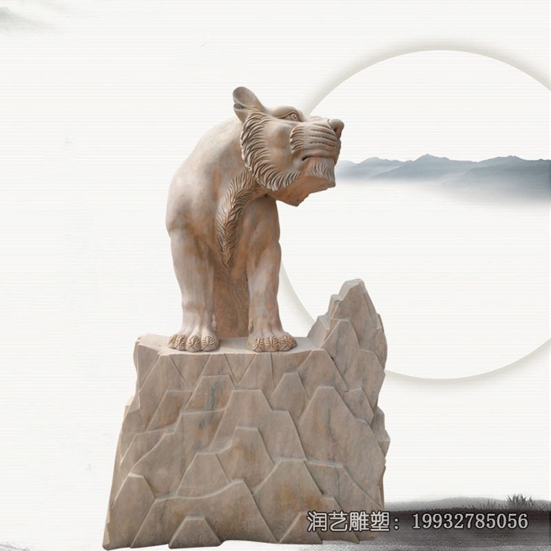 校园石雕老虎雕塑 校园石雕老虎雕塑