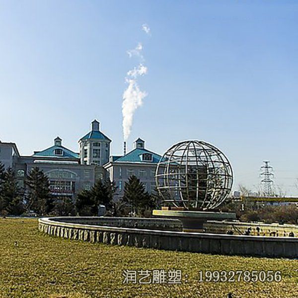 户外地球仪不锈钢景观雕塑 户外地球仪不锈钢景观雕塑
