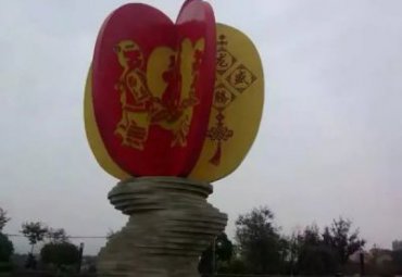 景区苹果不锈钢雕塑