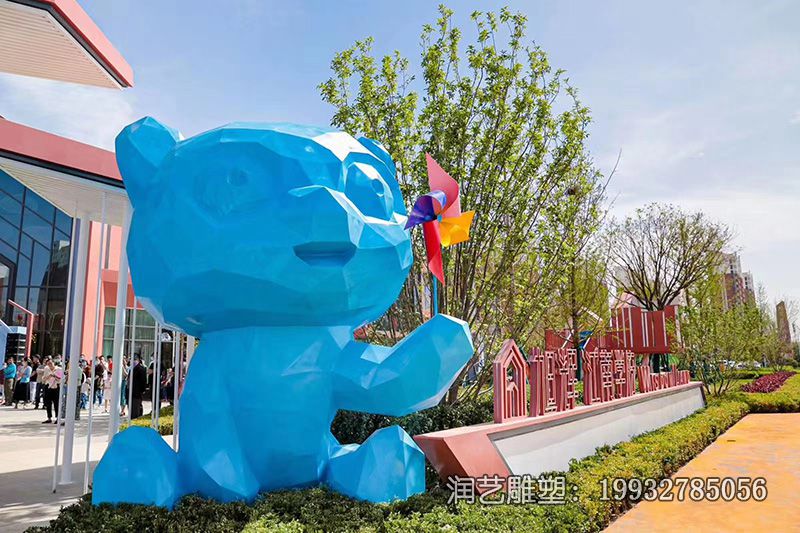 街道玻璃钢熊动物雕塑 街道玻璃钢熊动物雕塑