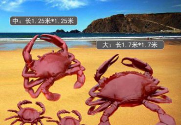 景区玻璃钢动物螃蟹雕塑