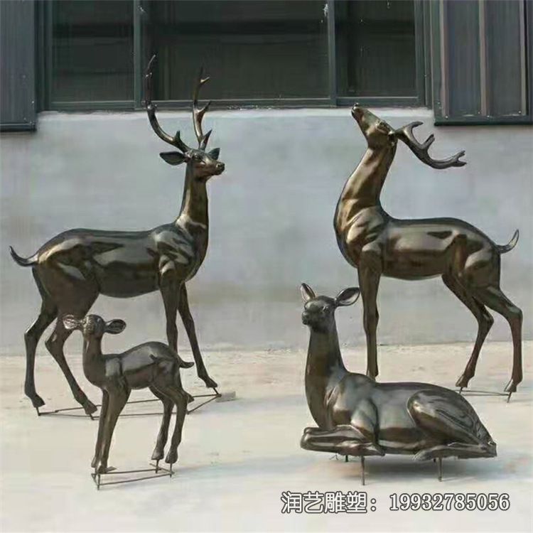 学校铜雕鹿动物雕塑 学校铜雕鹿动物雕塑