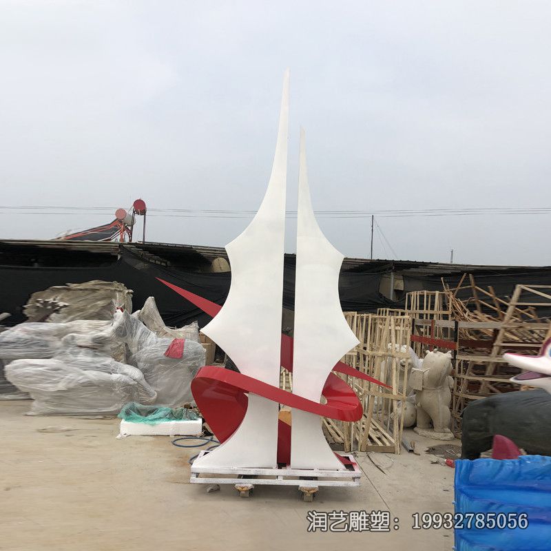 街道抽象不锈钢船雕塑 街道抽象不锈钢船雕塑
