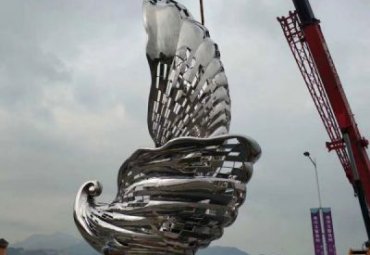抽象不锈钢公园动物雕塑