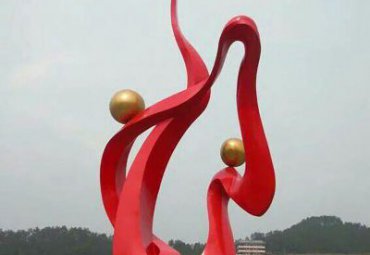 景区不锈钢飘带抽象雕塑