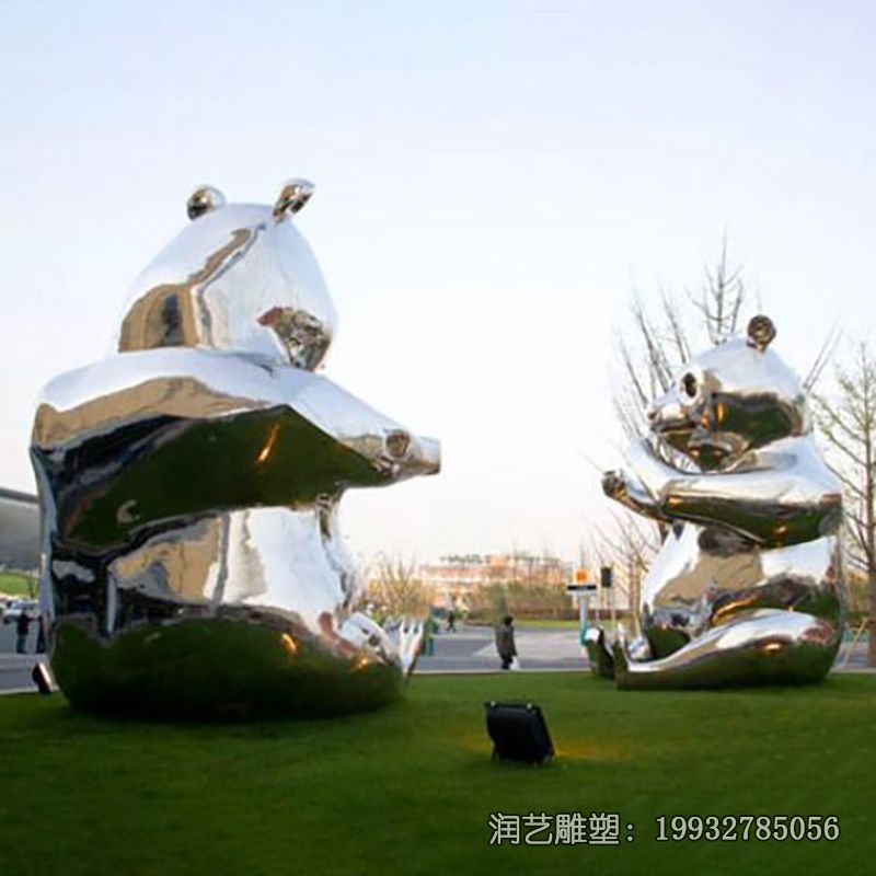 城市不锈钢熊雕塑 城市不锈钢熊雕塑