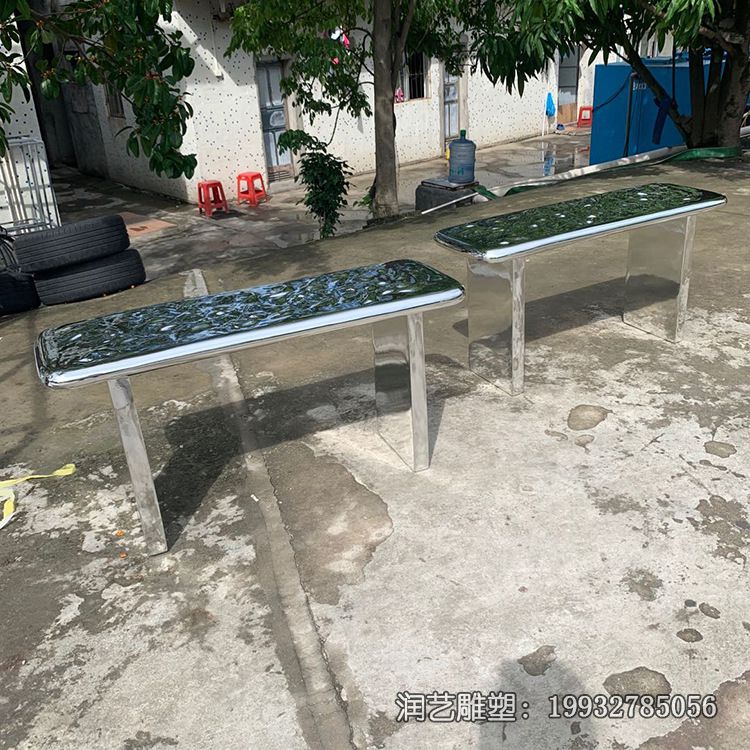 商场不锈钢凳子雕塑 商场不锈钢凳子雕塑
