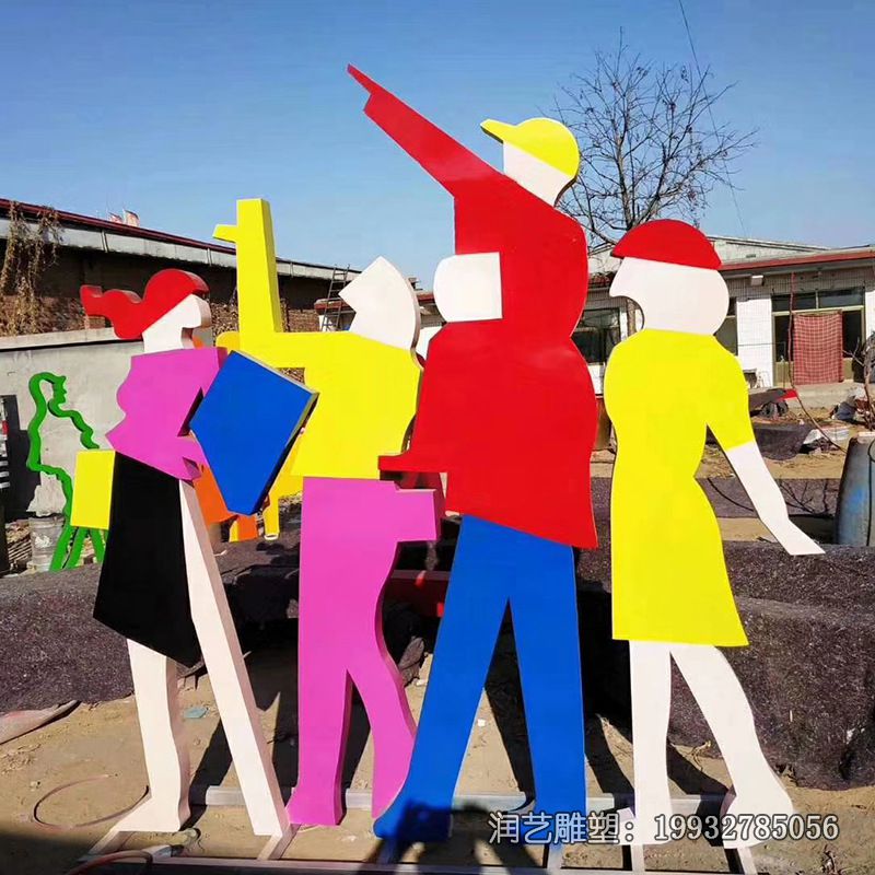 商业街不锈钢购物雕塑 商业街不锈钢购物雕塑