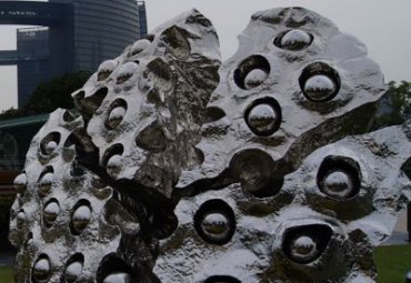 城市不锈钢莲蓬雕塑