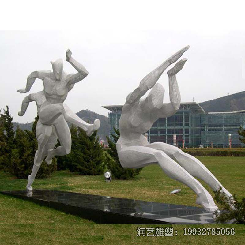 广场不锈钢跳远雕塑 广场不锈钢跳远雕塑
