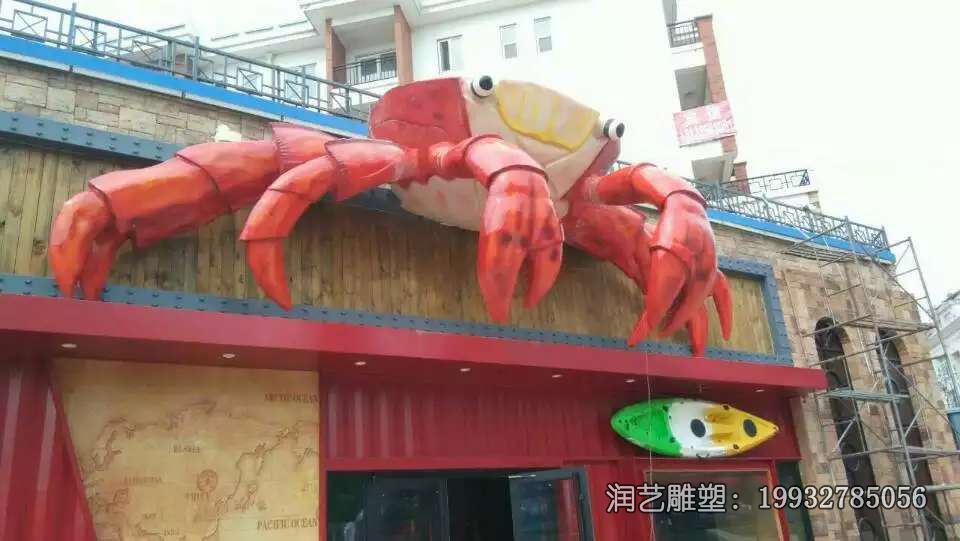 景区不锈钢螃蟹雕塑 景区不锈钢螃蟹雕塑