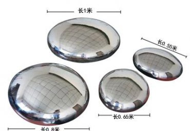 小区不锈钢鹅卵石雕塑