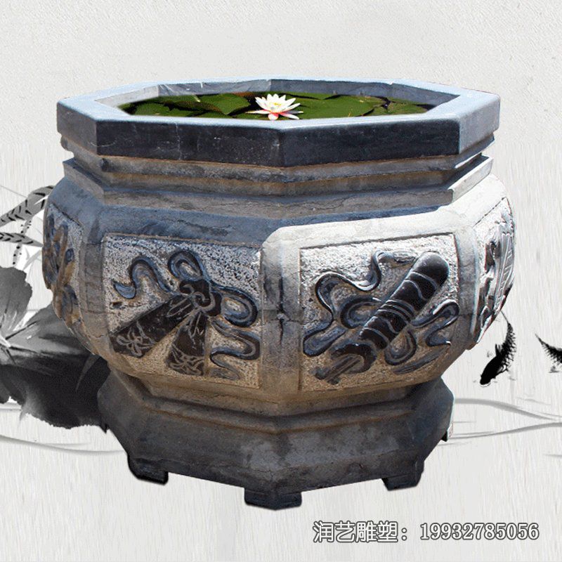 小区鱼缸石雕 小区鱼缸石雕