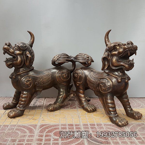 酒店貔貅动物铜雕 酒店貔貅动物铜雕