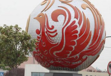 广场不锈钢凤凰雕塑