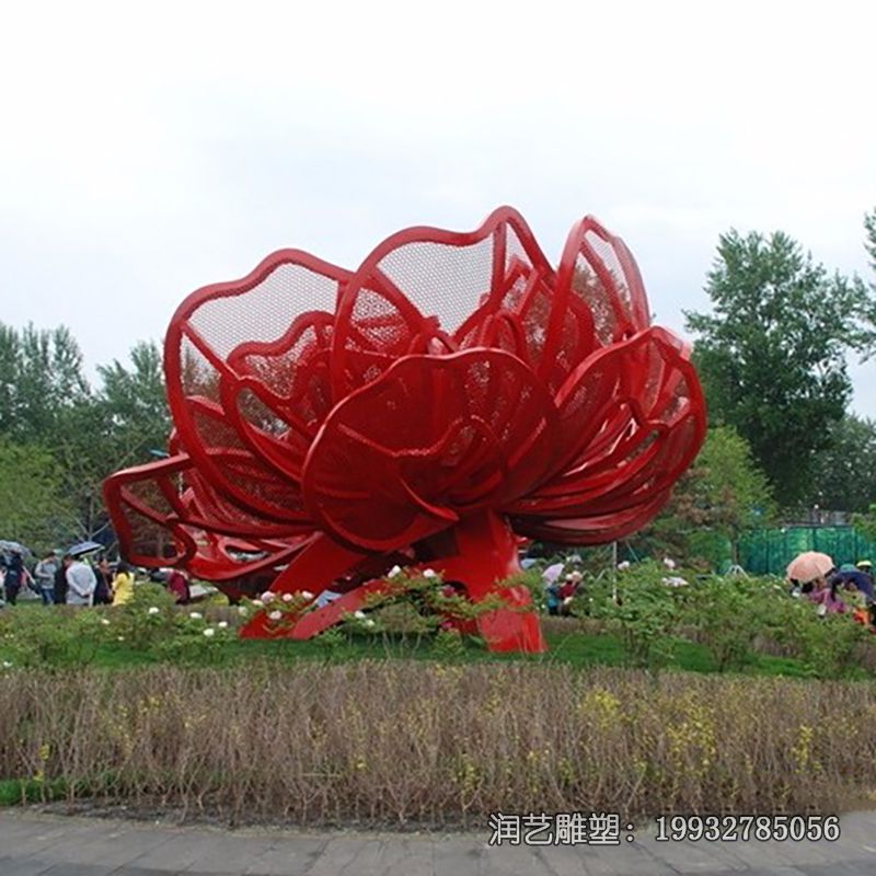 商场不锈钢玫瑰花雕塑 商场不锈钢玫瑰花雕塑