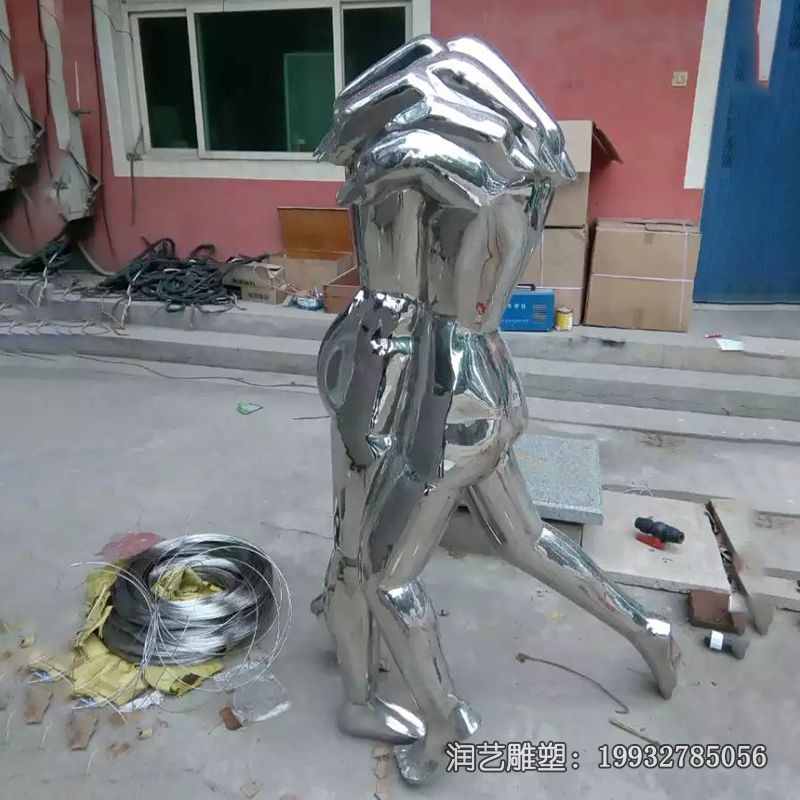 商业街不锈钢手雕塑 商业街不锈钢手雕塑