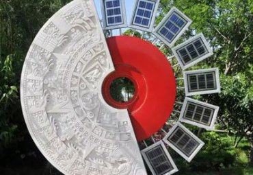 学校不锈钢齿轮雕塑