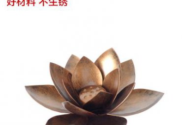 游乐场不锈钢荷花雕塑