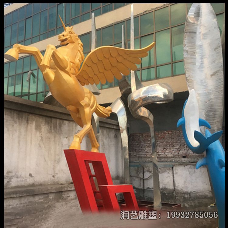 医院不锈钢马雕塑 医院不锈钢马雕塑