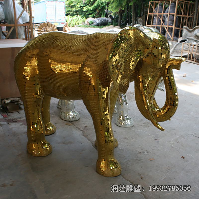 游乐场不锈钢大象雕塑 游乐场不锈钢大象雕塑