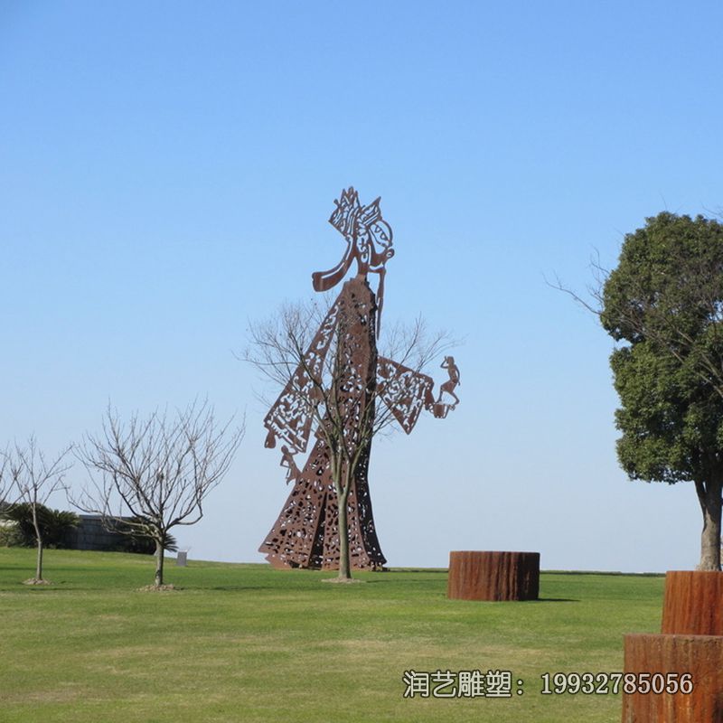 医院不锈钢皮影戏雕塑 医院不锈钢皮影戏雕塑