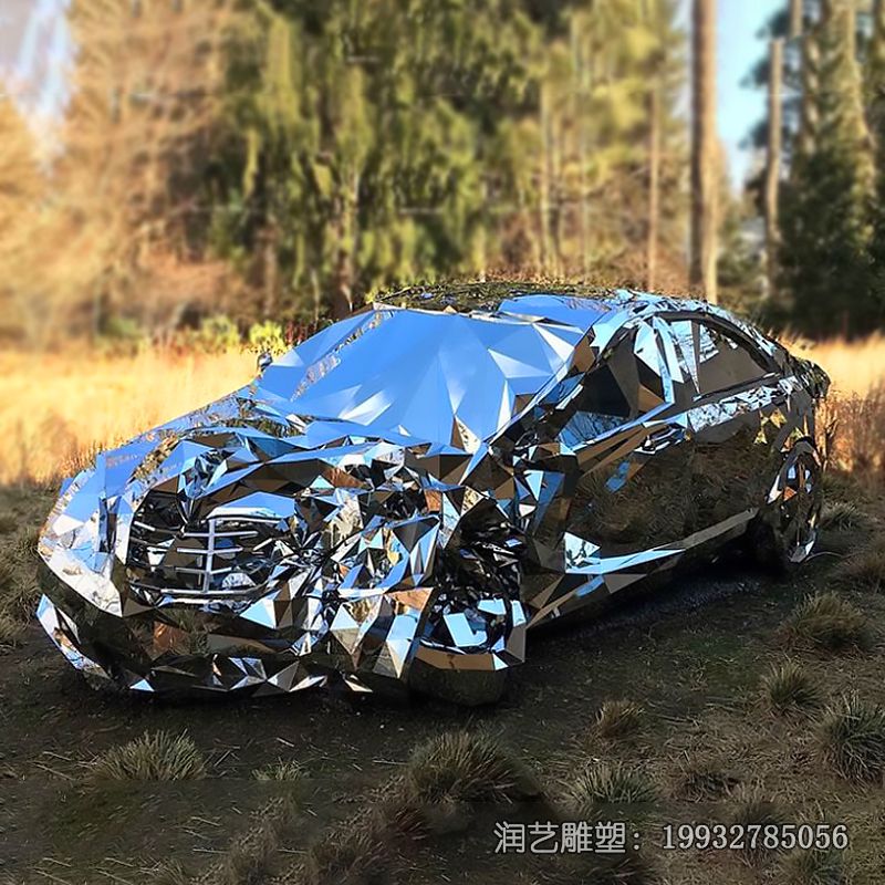 广场不锈钢车雕塑 广场不锈钢车雕塑
