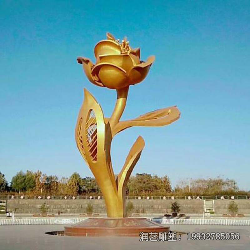 城市不锈钢紫荆花雕塑 城市不锈钢紫荆花雕塑