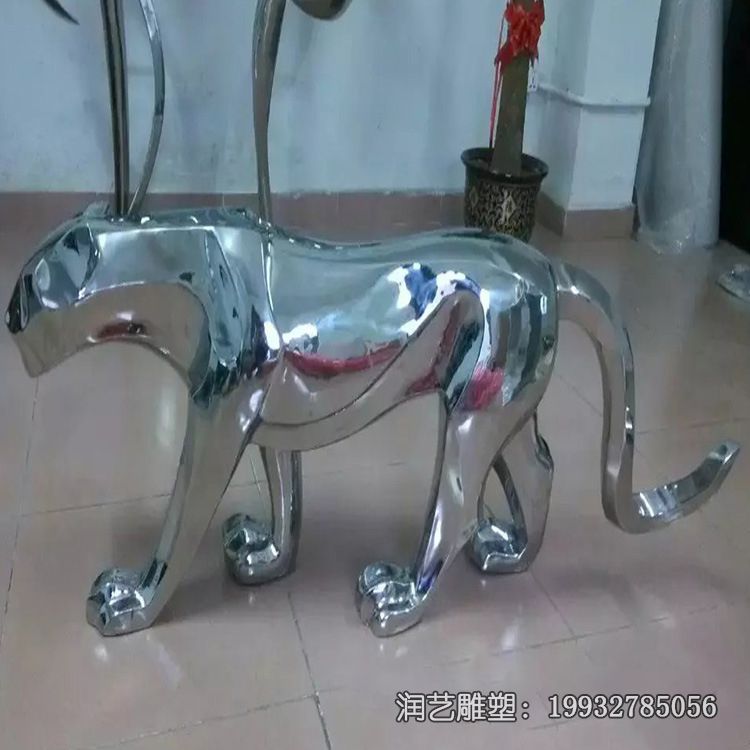 商场不锈钢老虎雕塑 商场不锈钢老虎雕塑